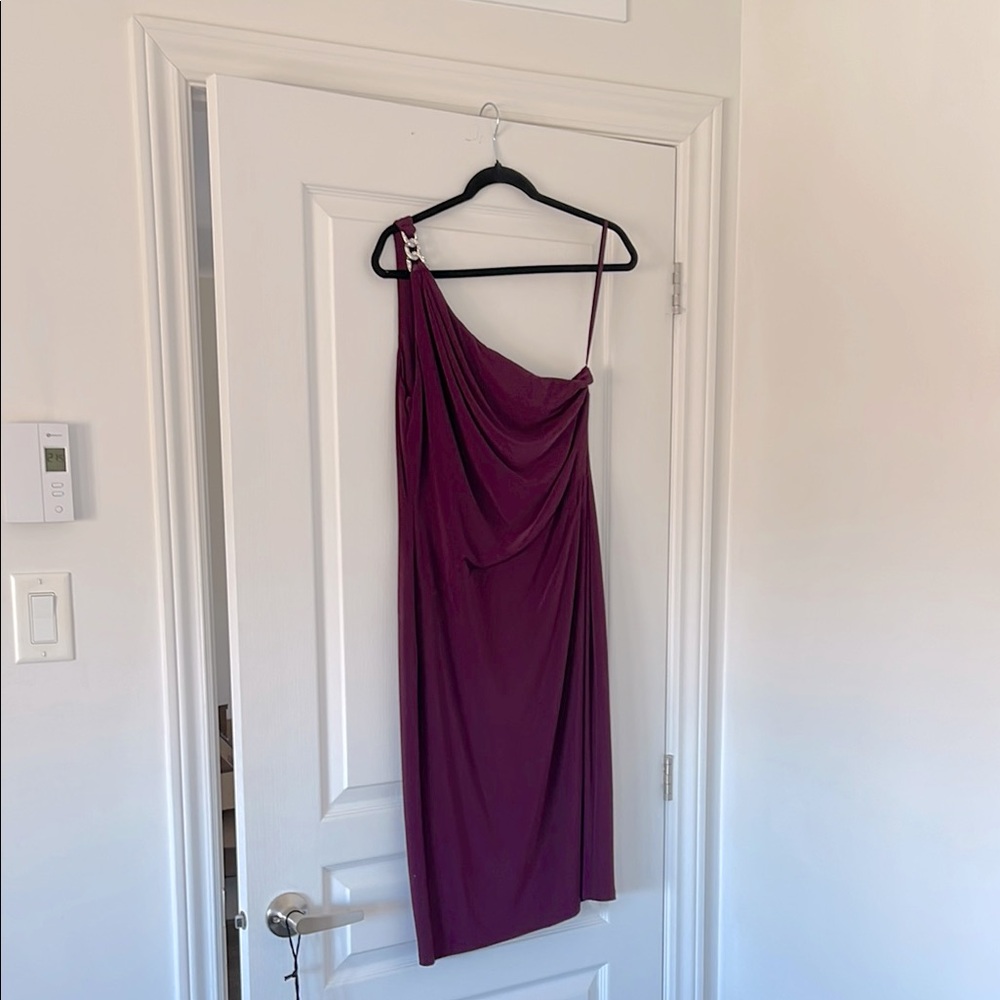 One shoulder Ralph Lauren Purple dress